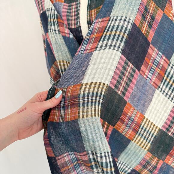 Plaid Multicolor Fringe Scarf Shawl - Picture 9 of 11